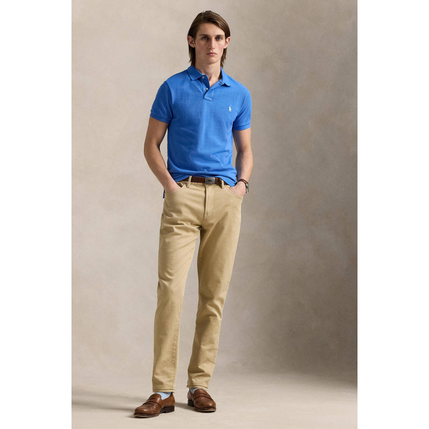 POLO Ralph Lauren slim polo blauw