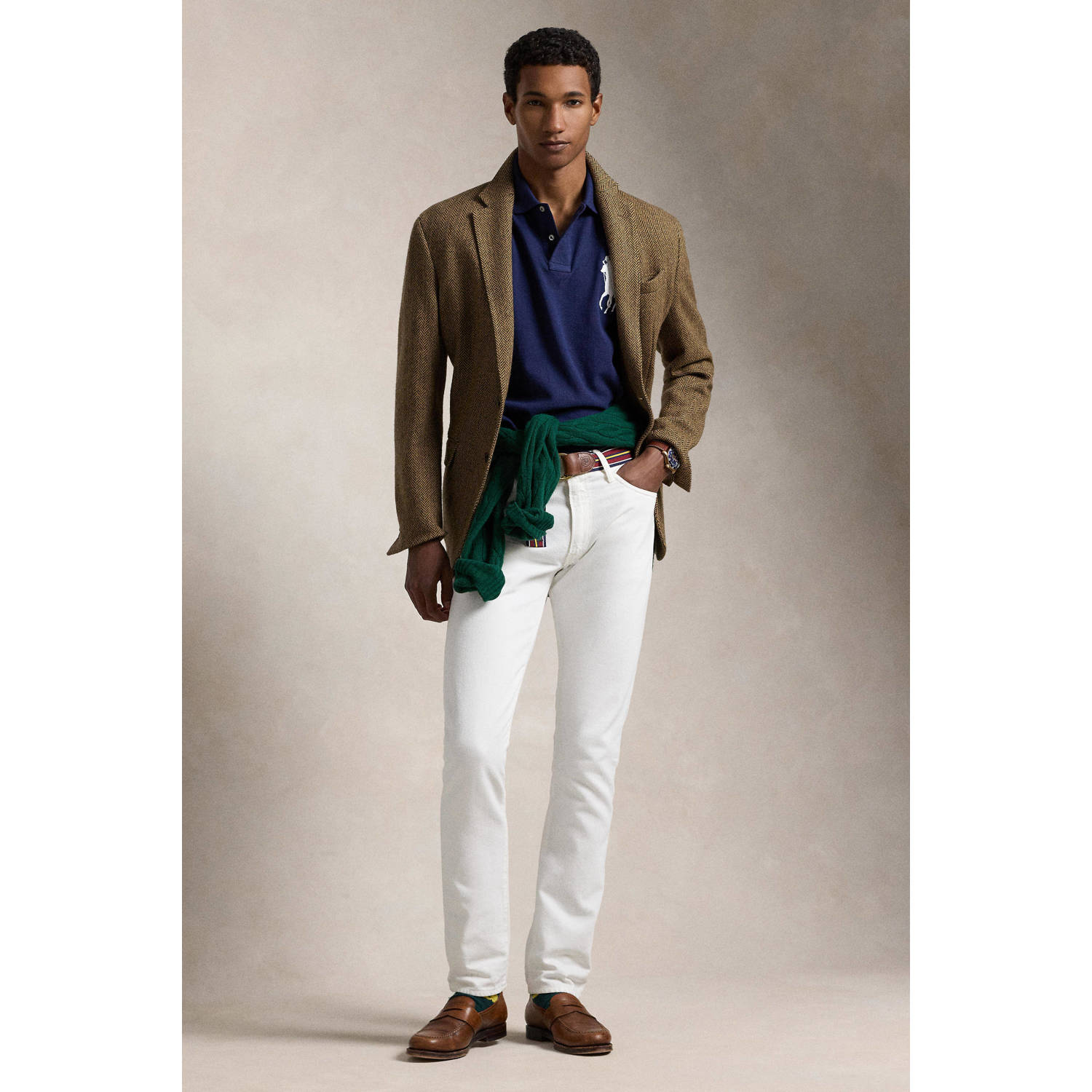 POLO Ralph Lauren slim polo donkerblauw