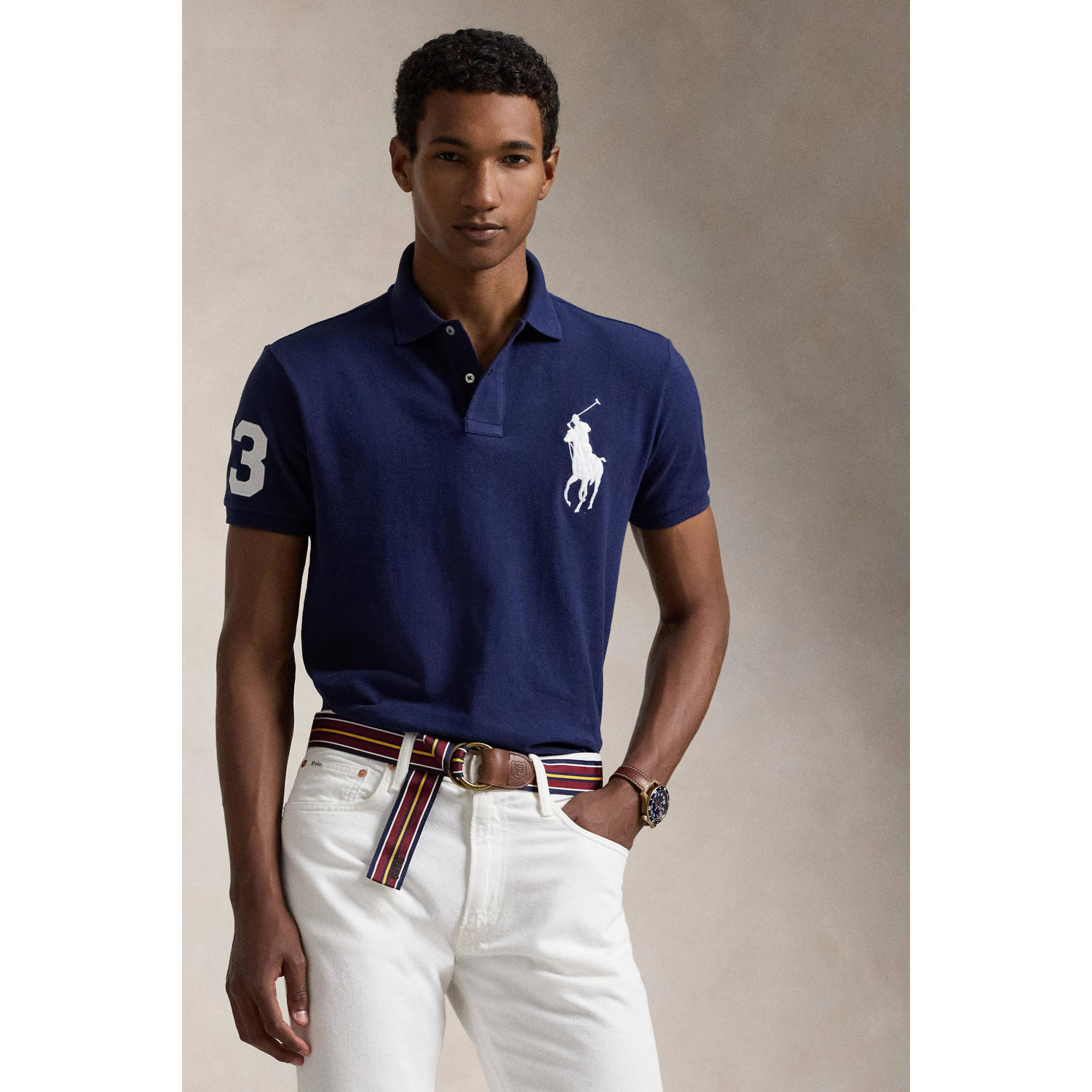 Polo Ralph Lauren Custom slim fit poloshirt met logostitching