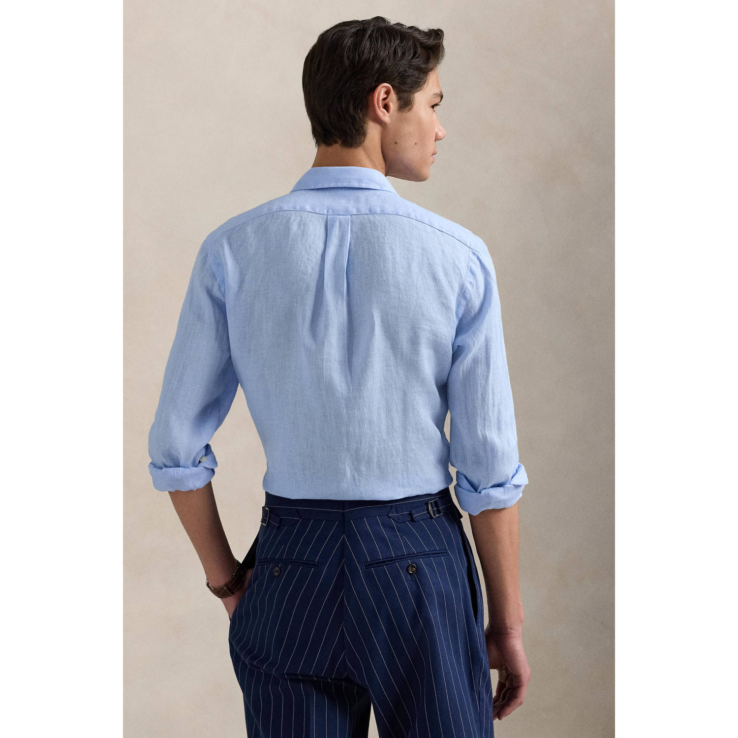 POLO Ralph Lauren linnen casual overhemd blauw
