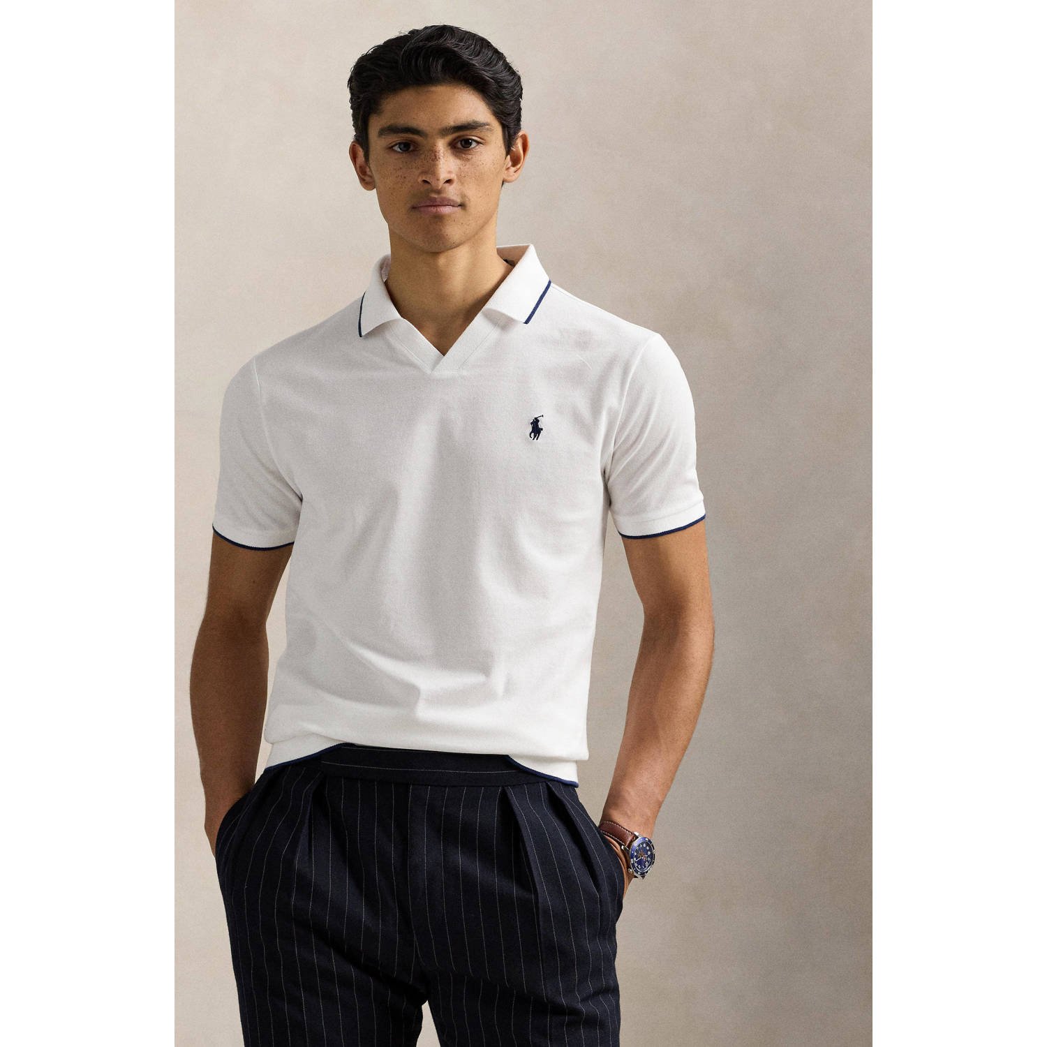 Polo Ralph Lauren Polo Shirt Korte Mouw POLO HABILLE COL ITALIEN