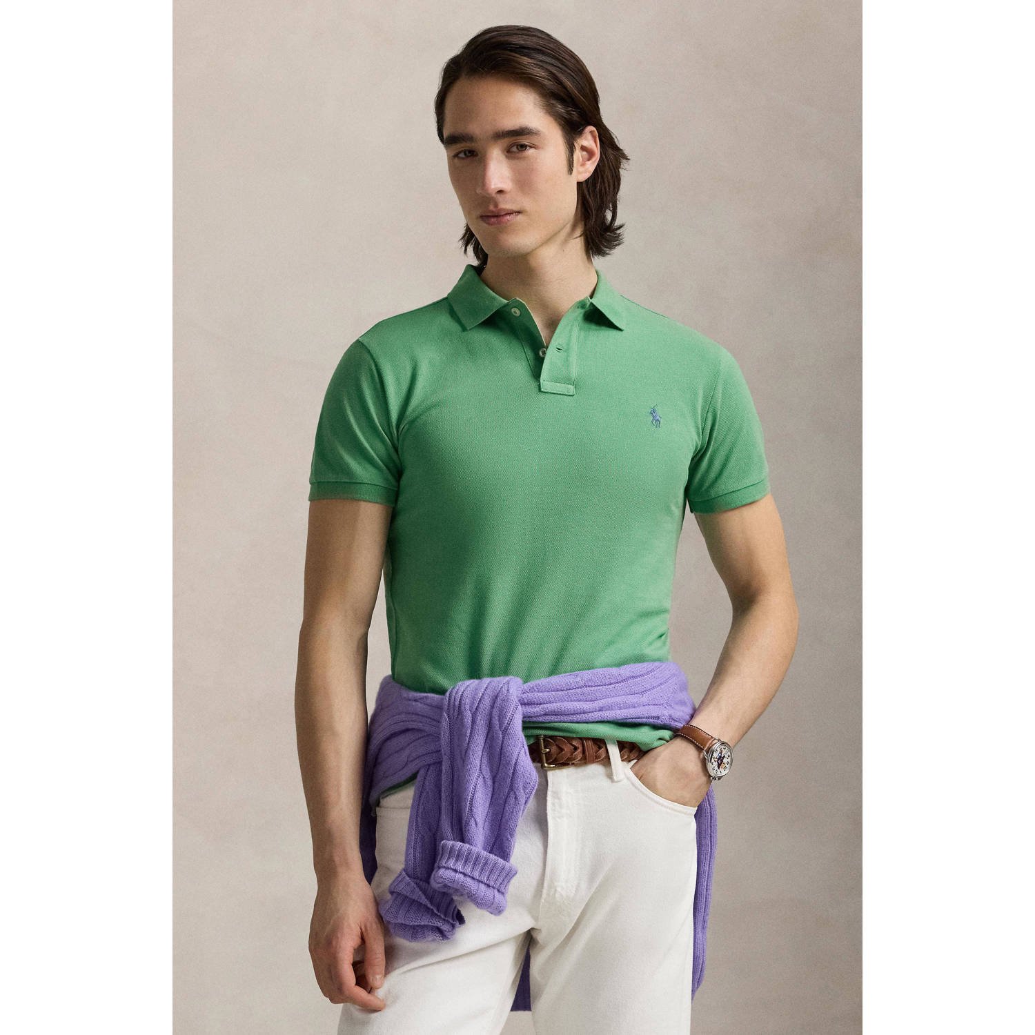 Polo Ralph Lauren Groen Poloshirt Stijlvolle Borduursels Green Heren