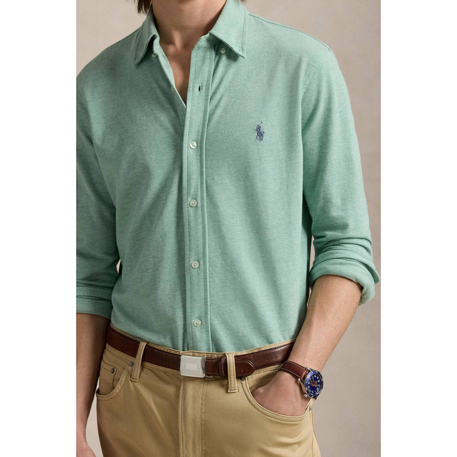 POLO Ralph Lauren casual overhemd lichtgroen