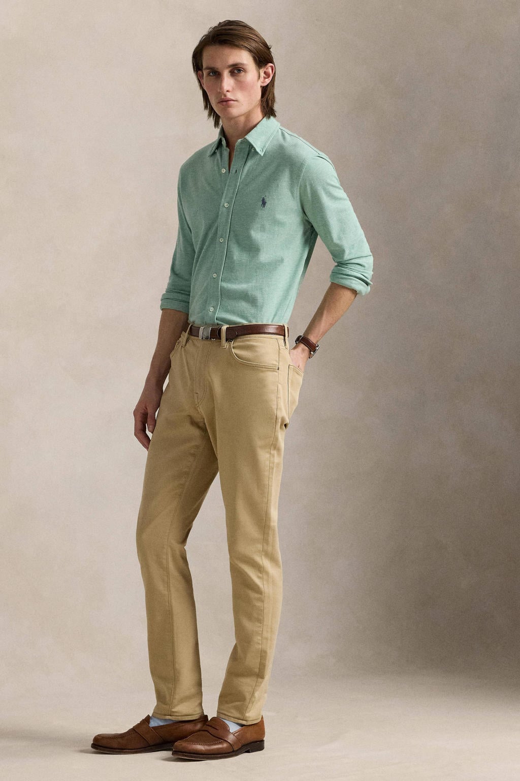 Polo Ralph Lauren casual overhemd lichtgroen