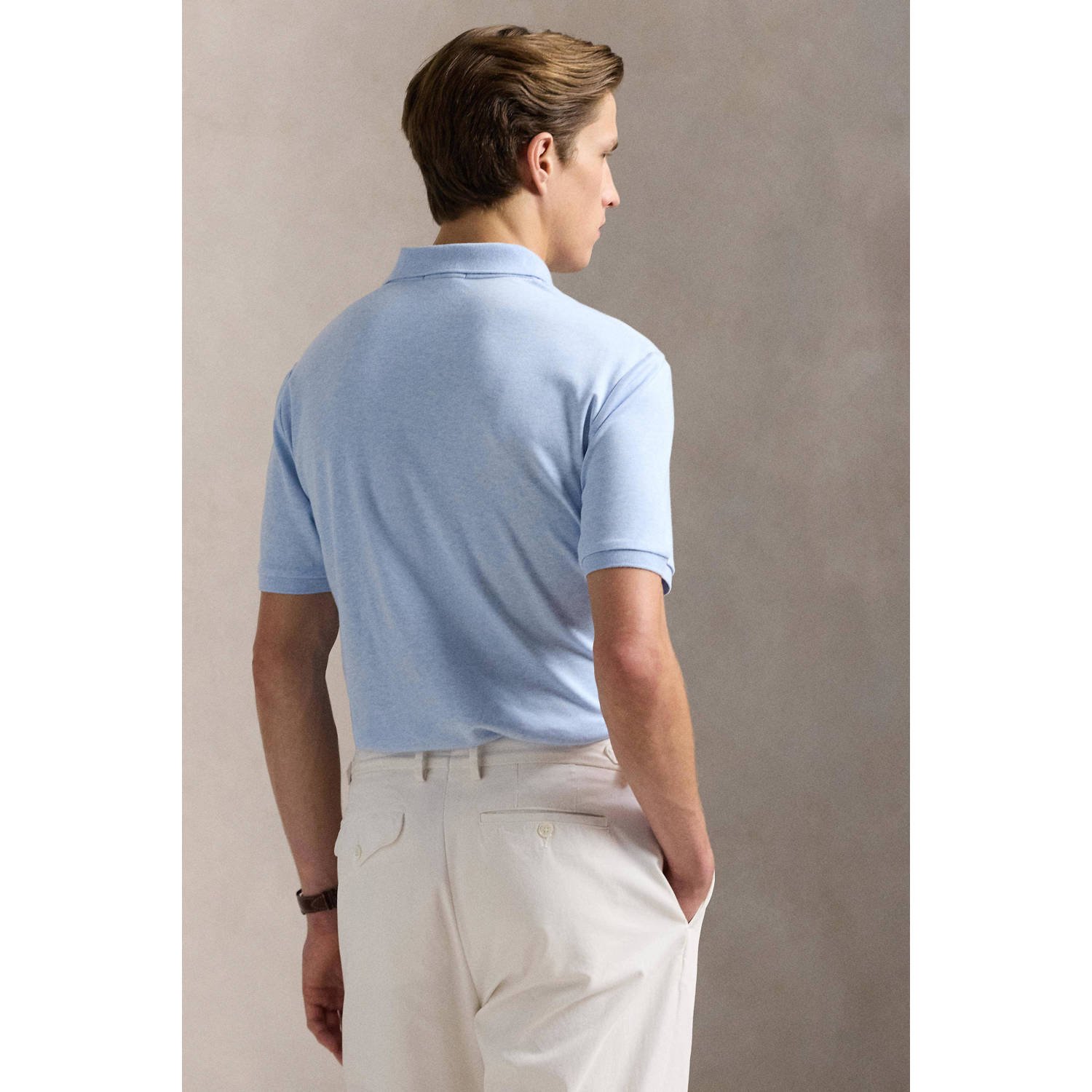 POLO Ralph Lauren slim fit polo met logo lichtblauw