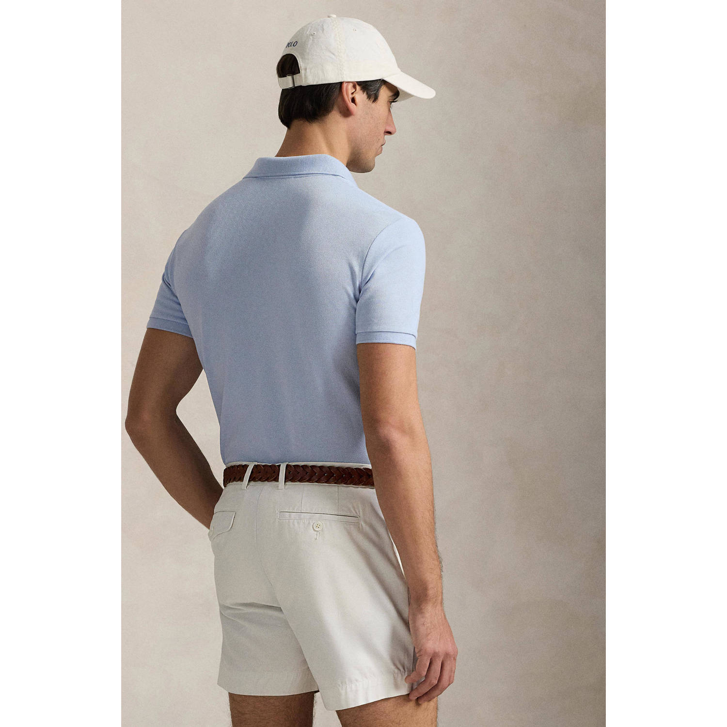 POLO Ralph Lauren slim polo lichtblauw