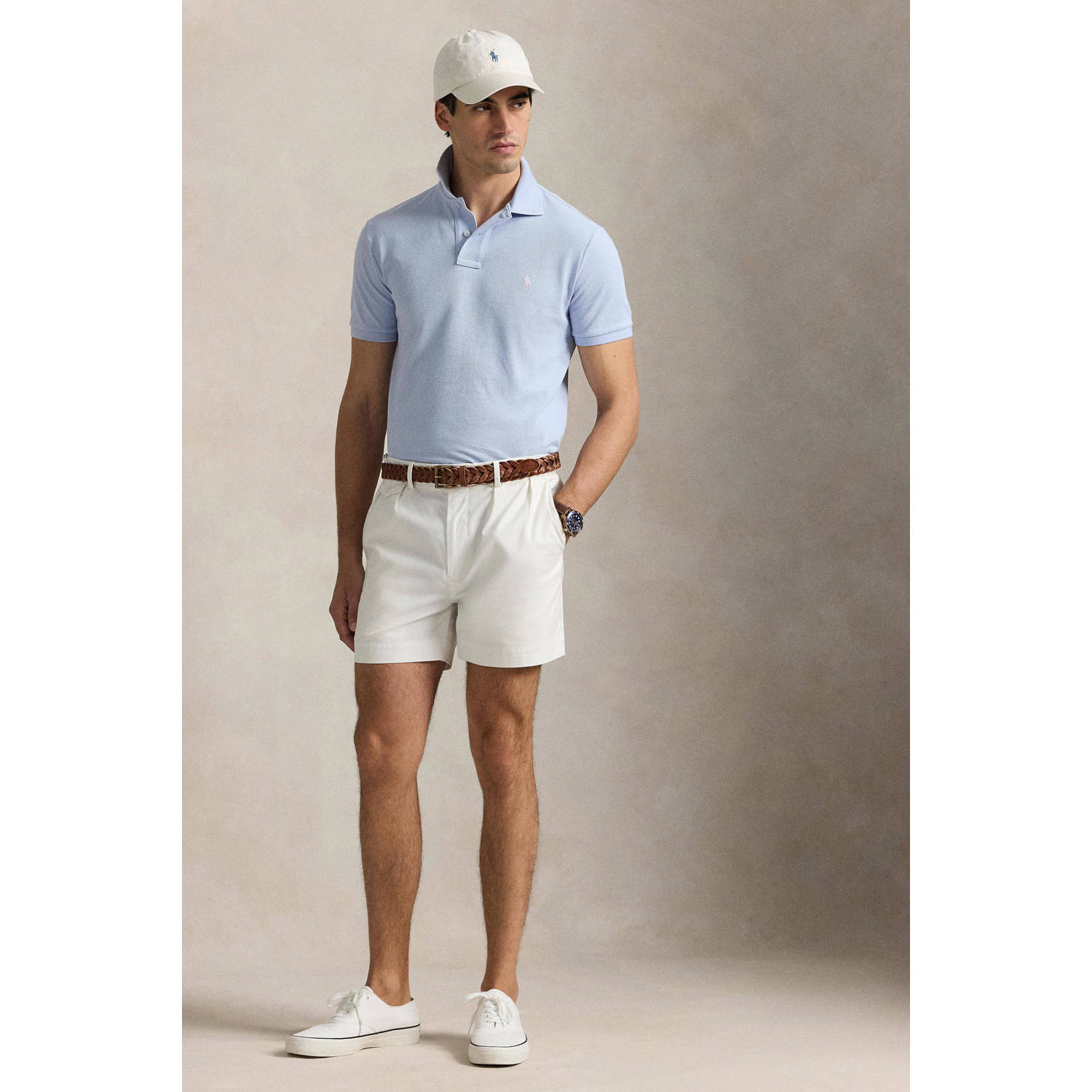 POLO Ralph Lauren slim polo lichtblauw