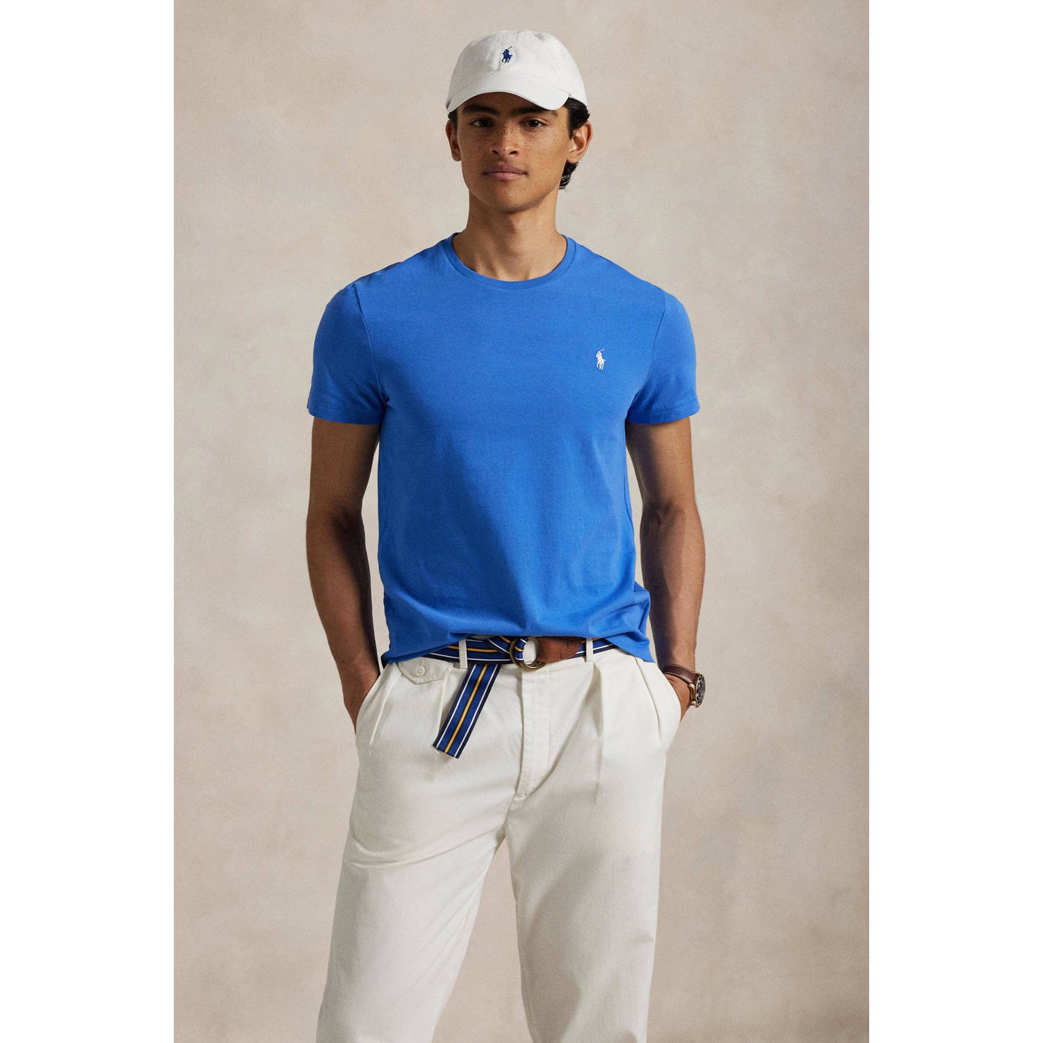 Polo Ralph Lauren Blauwe T-shirts en Polos Blue Heren