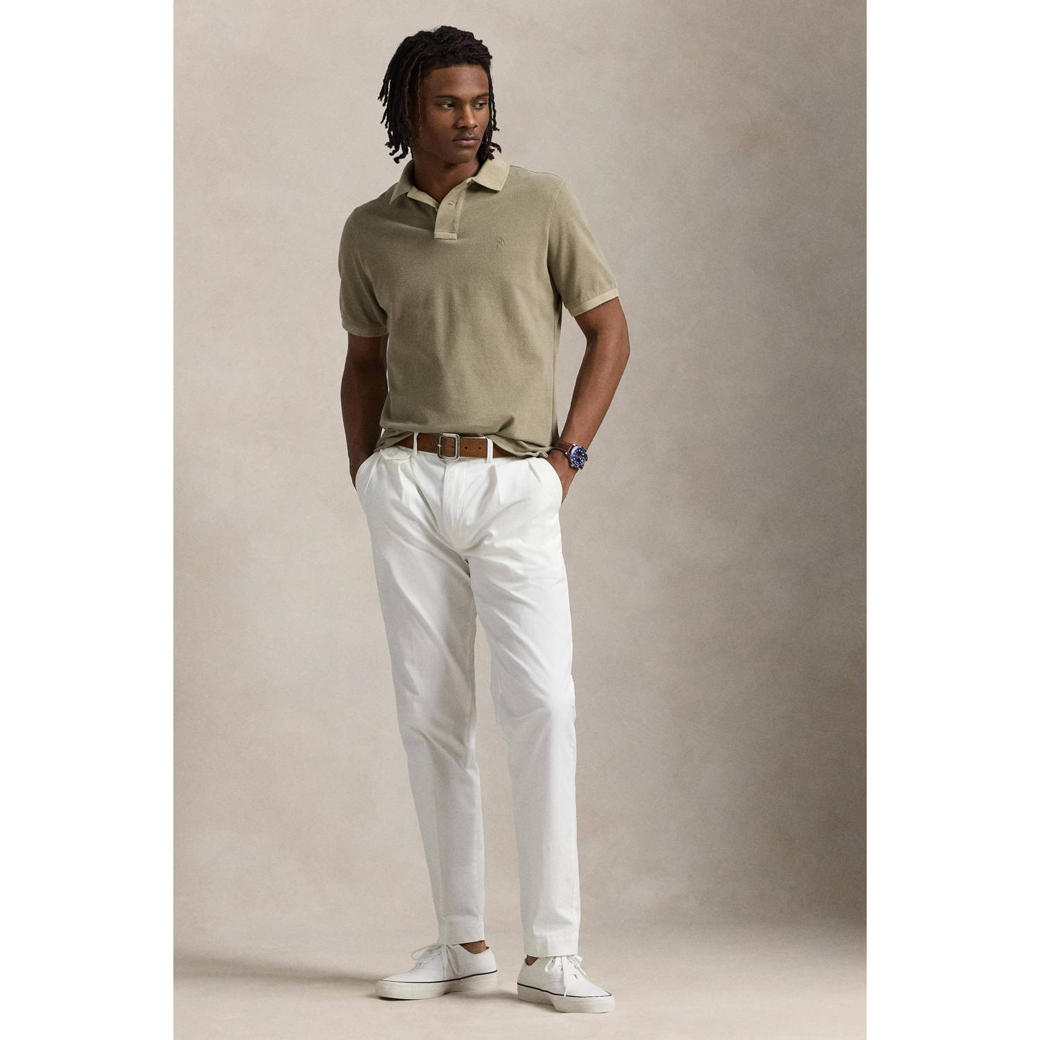 POLO Ralph Lauren custom slim fit polo olijfgroen