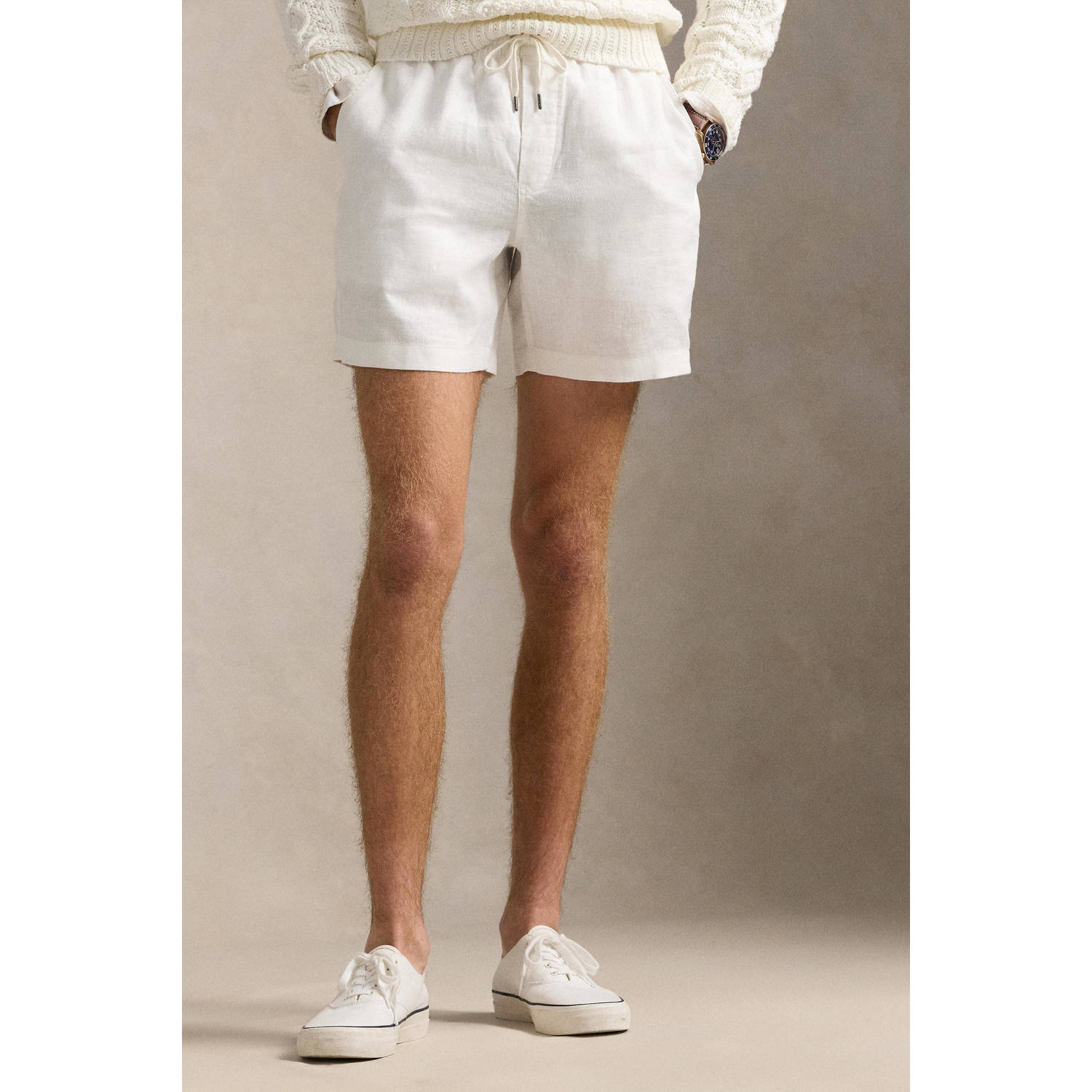 POLO Ralph Lauren linnen regular casual short wit