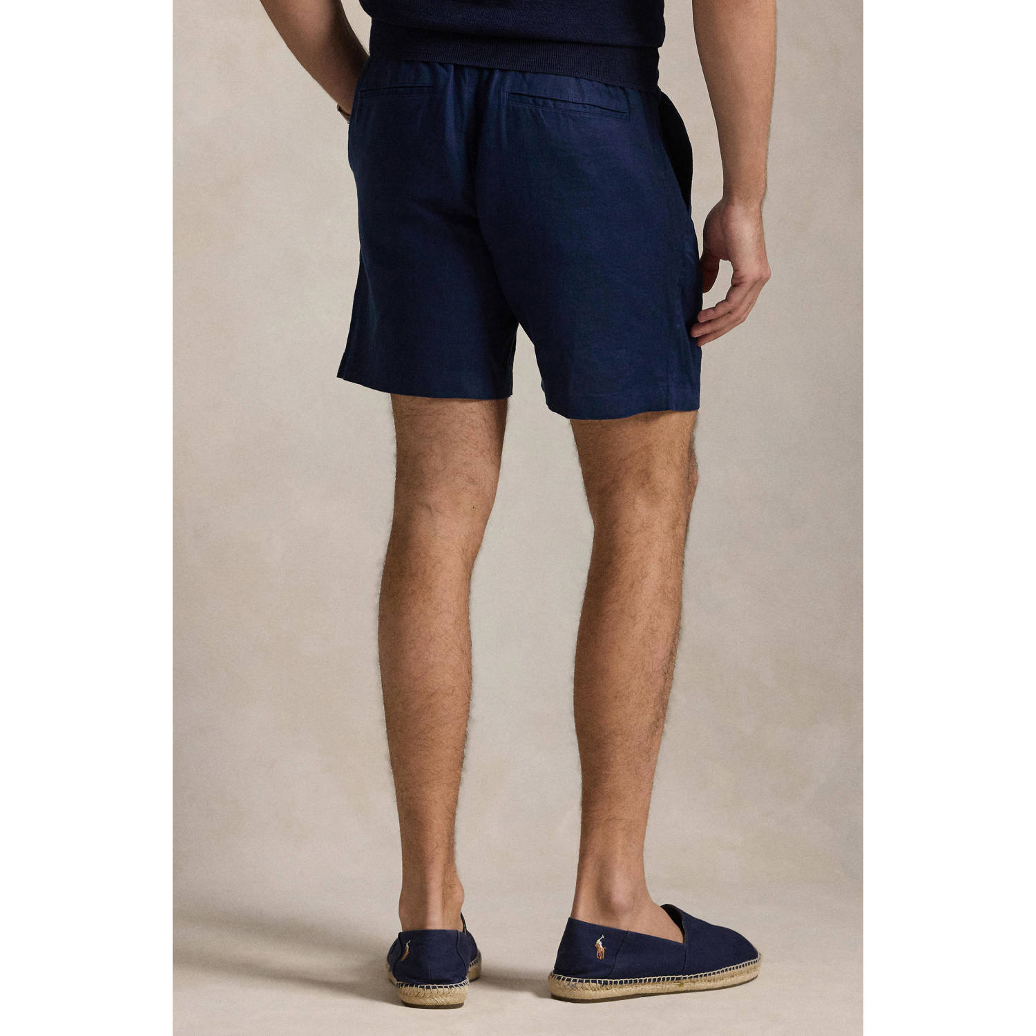 POLO Ralph Lauren linnen regular casual short donkerblauw