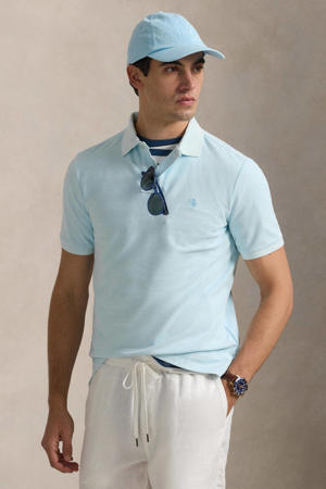 slim polo lichtblauw