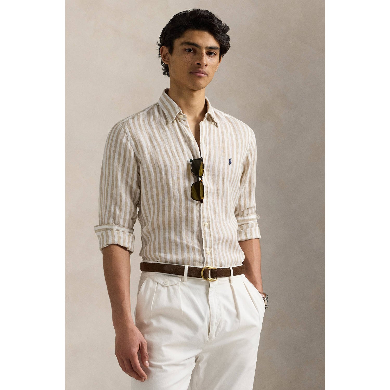 Polo Ralph Lauren Custom fit linnen overhemd met button-downkraag