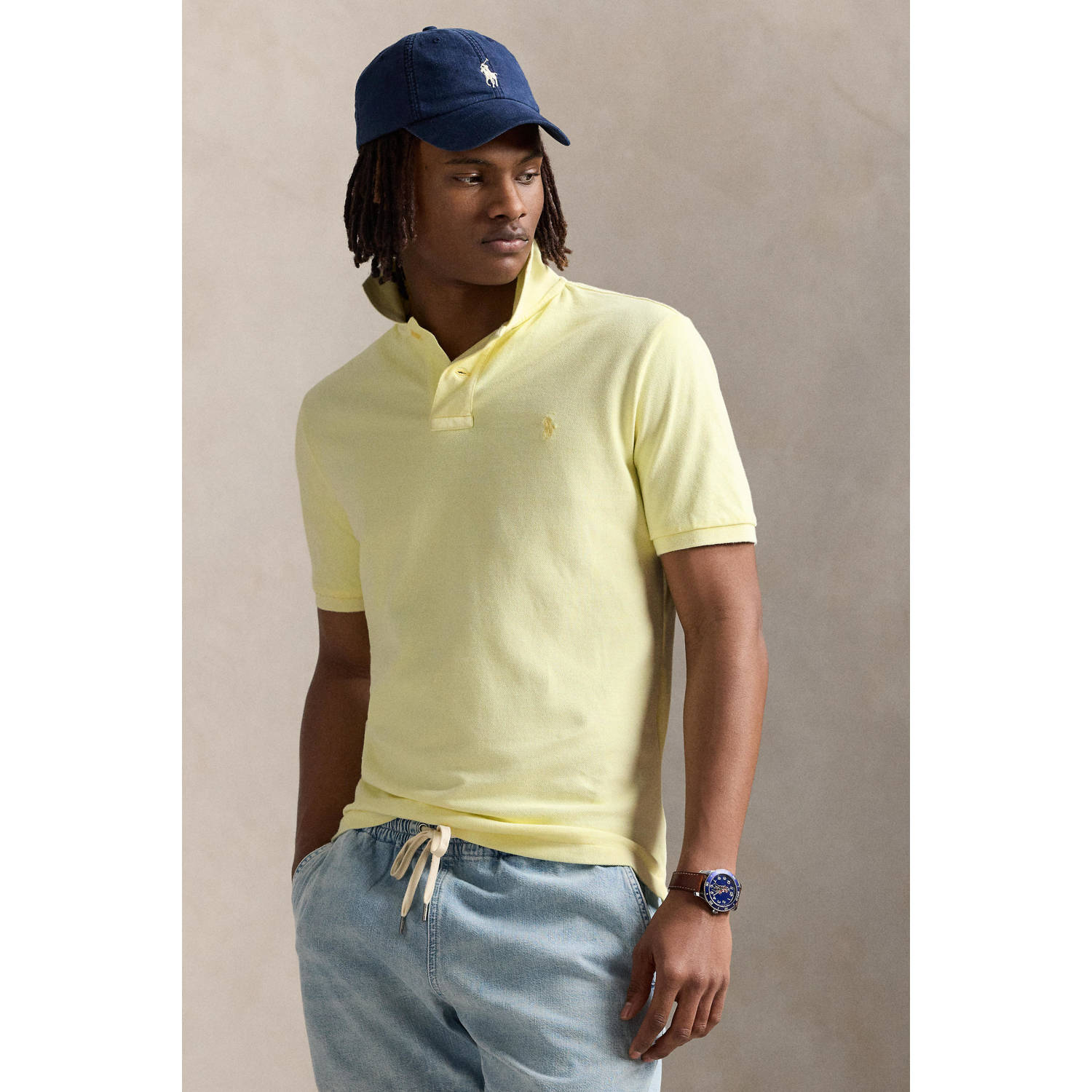 POLO Ralph Lauren slim polo geel