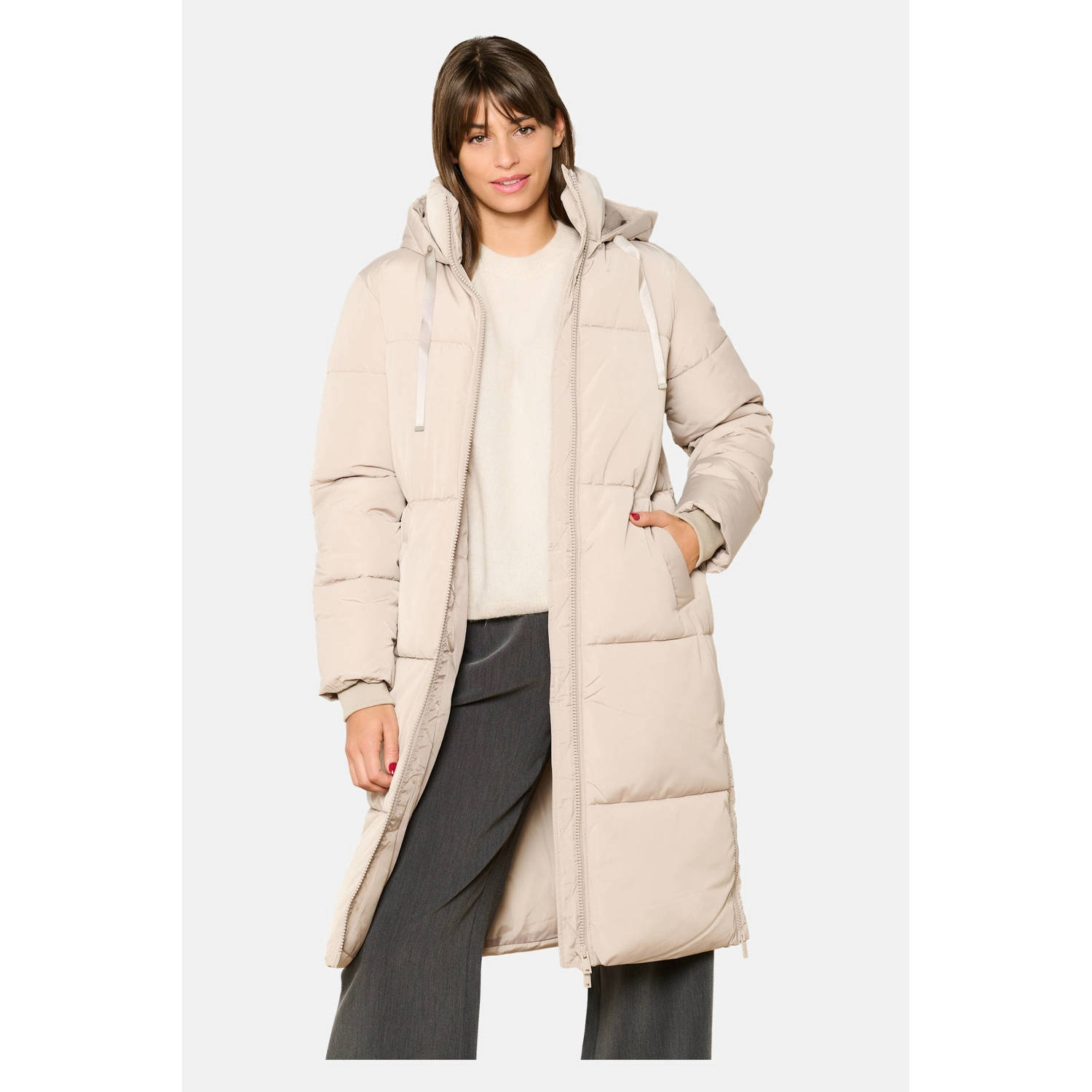 LOLALIZA gewatteerde jas beige