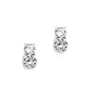 rhodium plated oorbellen Ava