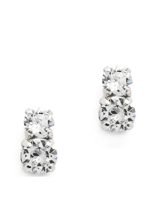 rhodium plated oorbellen Ava