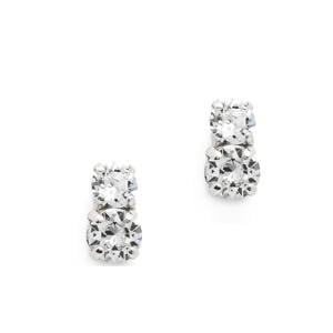 rhodium plated oorbellen Ava