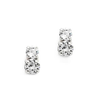 rhodium plated oorbellen Ava