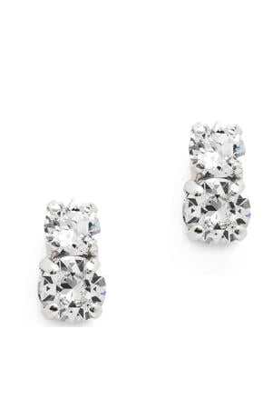 rhodium plated oorbellen Ava
