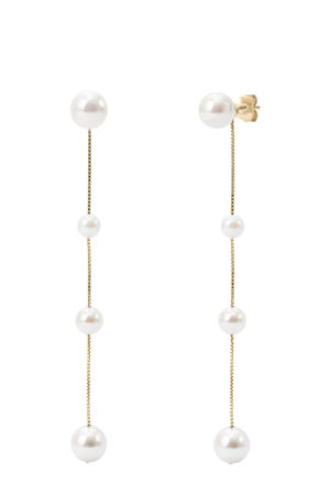 gold plated oorbellen Resa