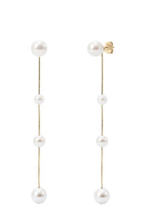 gold plated oorbellen Resa