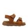 Develab leren sandalen cognac