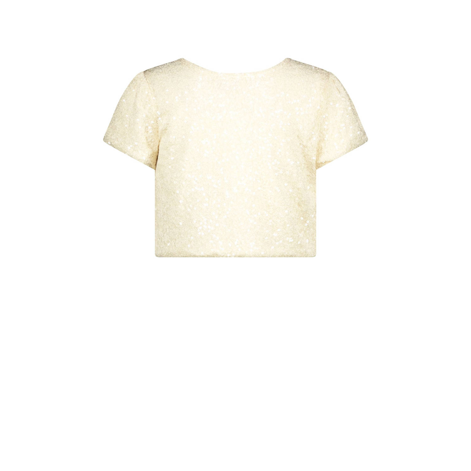 Le Chic top wit met pailletten