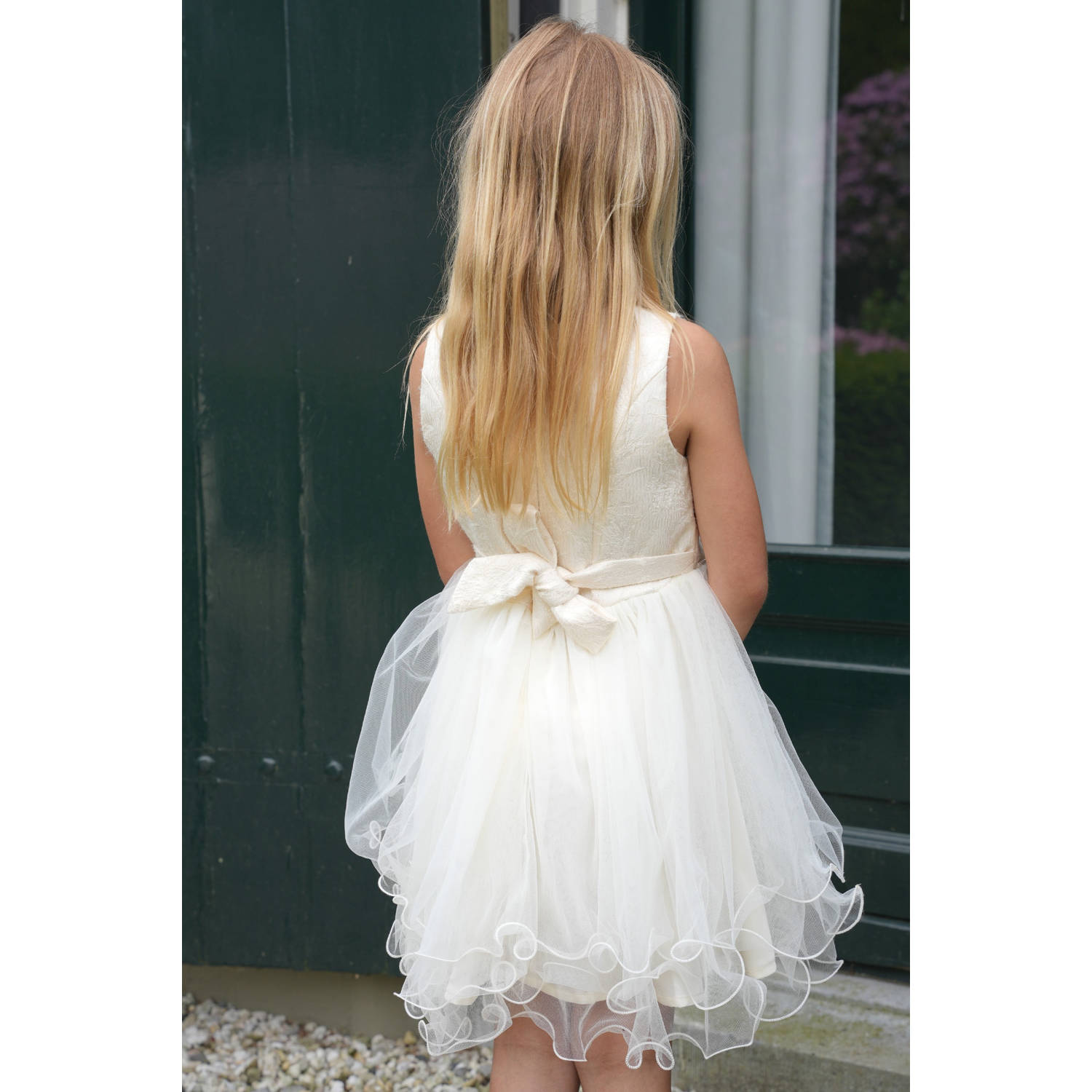Le Chic korte jurk ecru