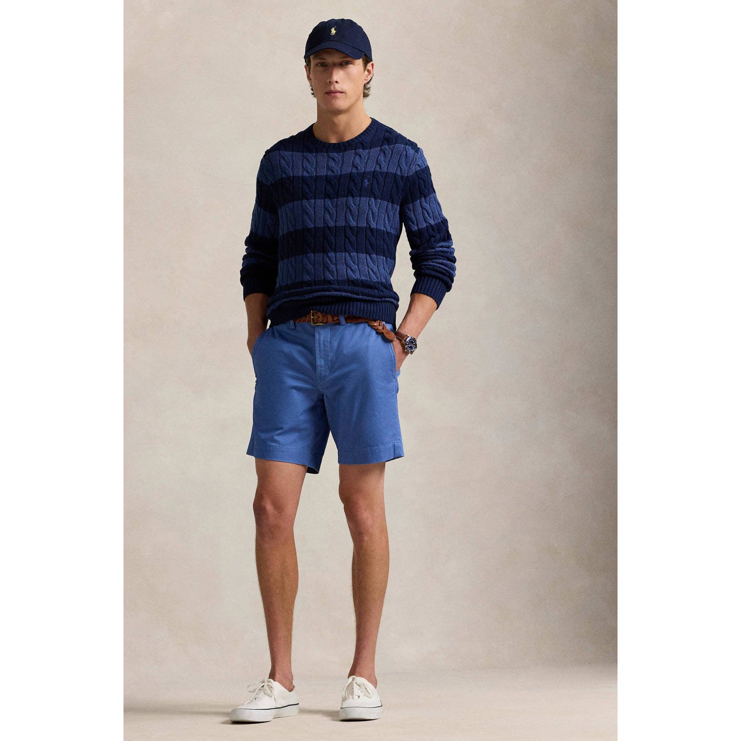 POLO Ralph Lauren slim chino short blauw