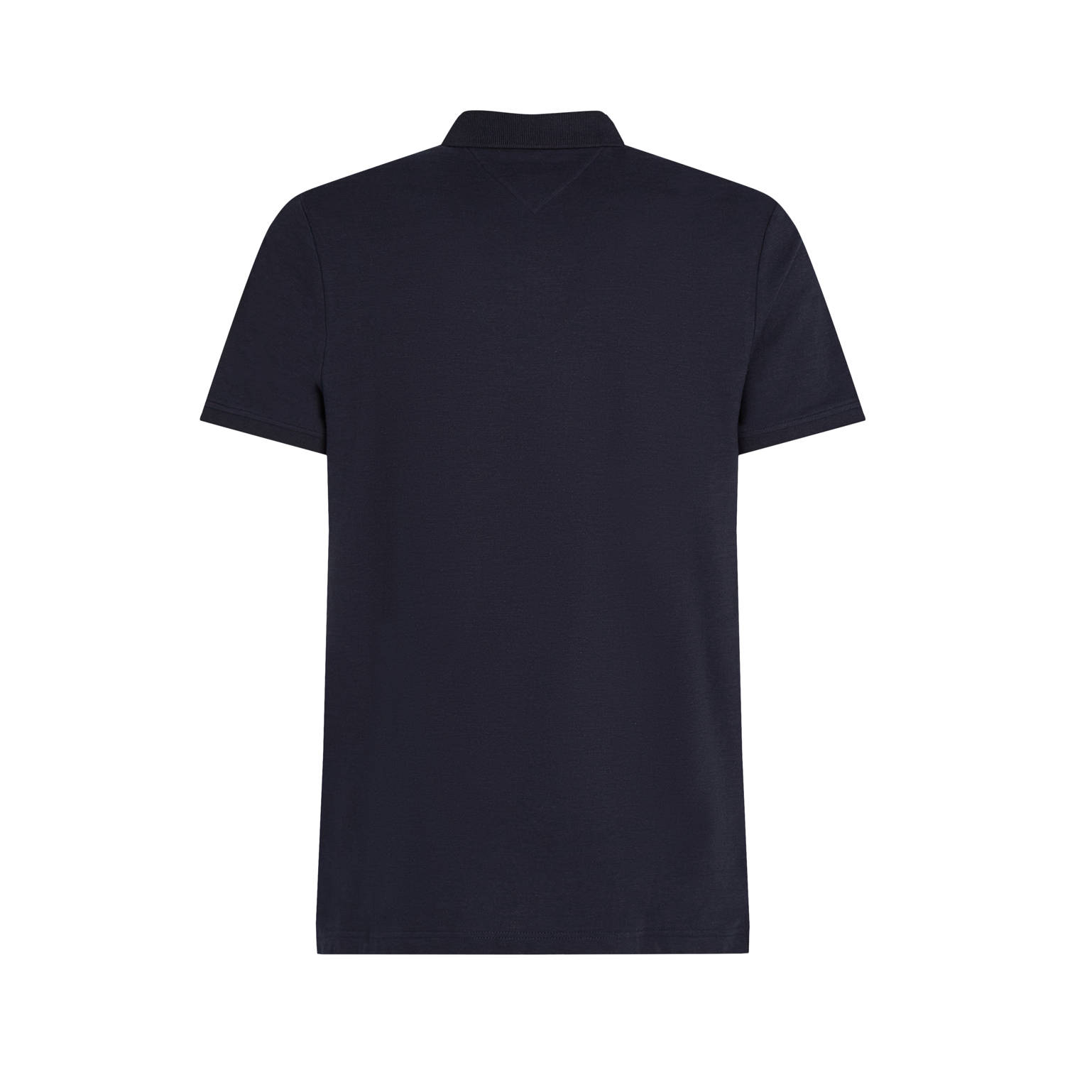 Tommy Hilfiger linnen regular polo donkerblauw
