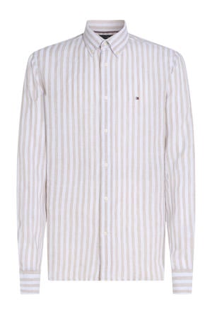 linnen casual overhemd beige