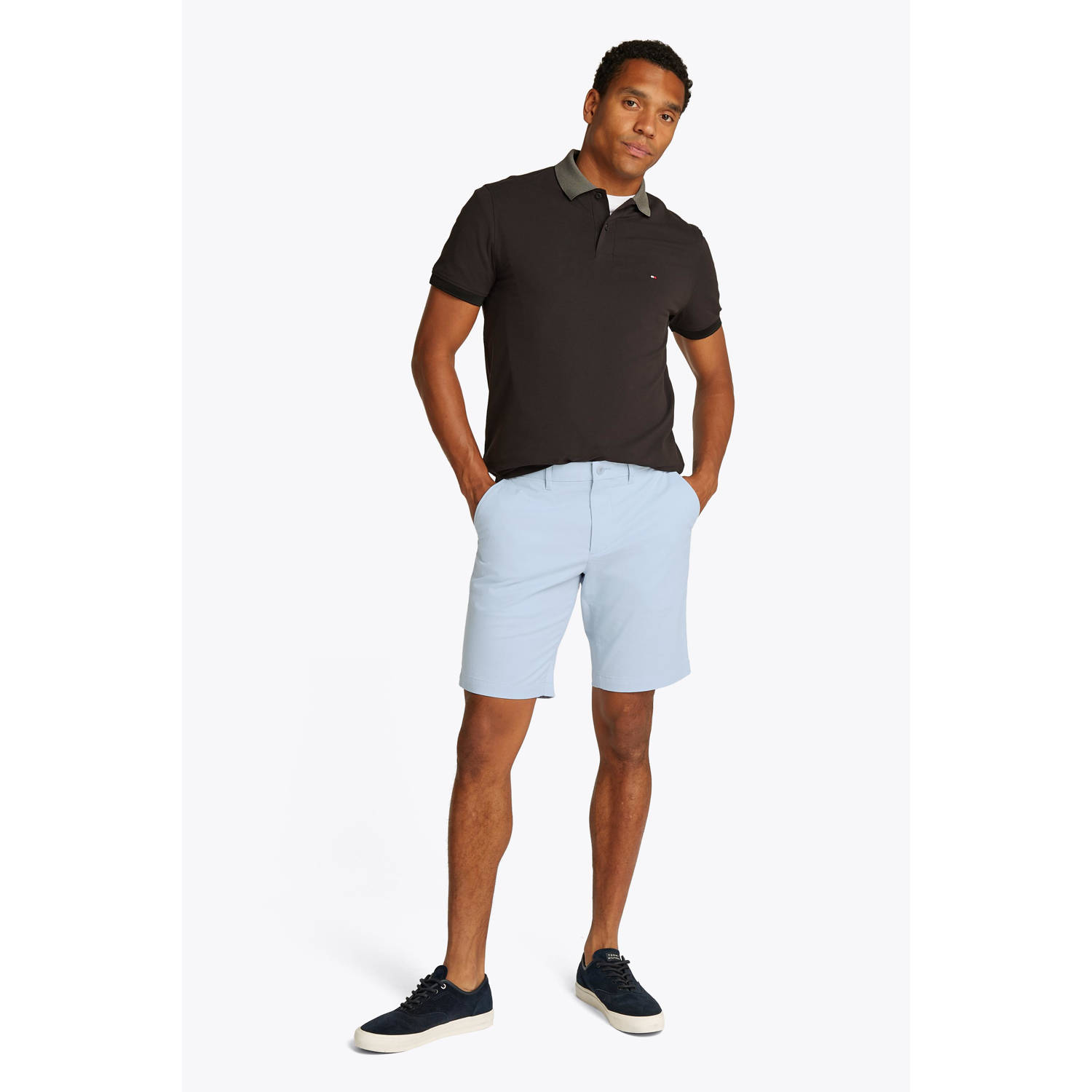 Tommy Hilfiger regular chino short lichtblauw