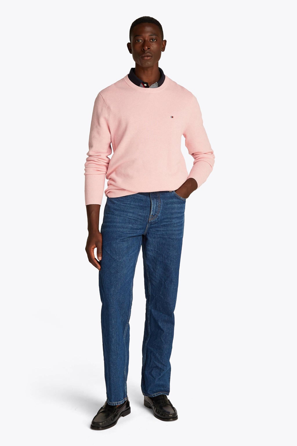 Tommy Hilfiger gebreide trui met textuur roze