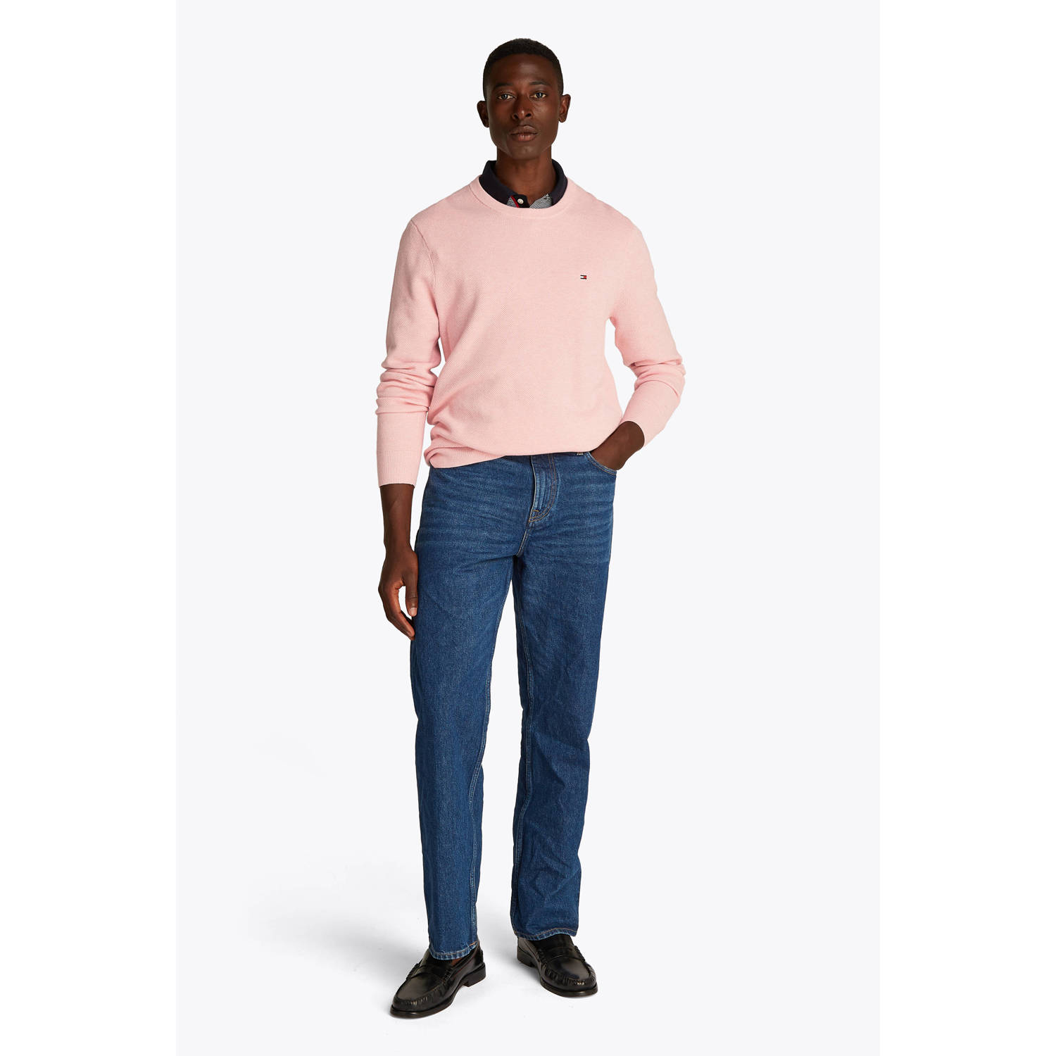 Tommy Hilfiger gebreide trui met textuur roze