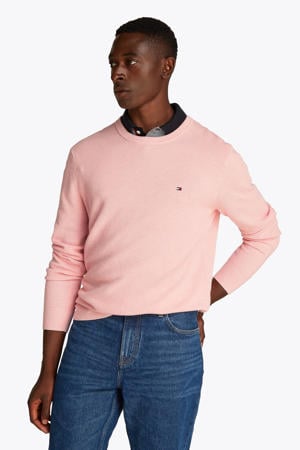 gebreide trui met textuur roze