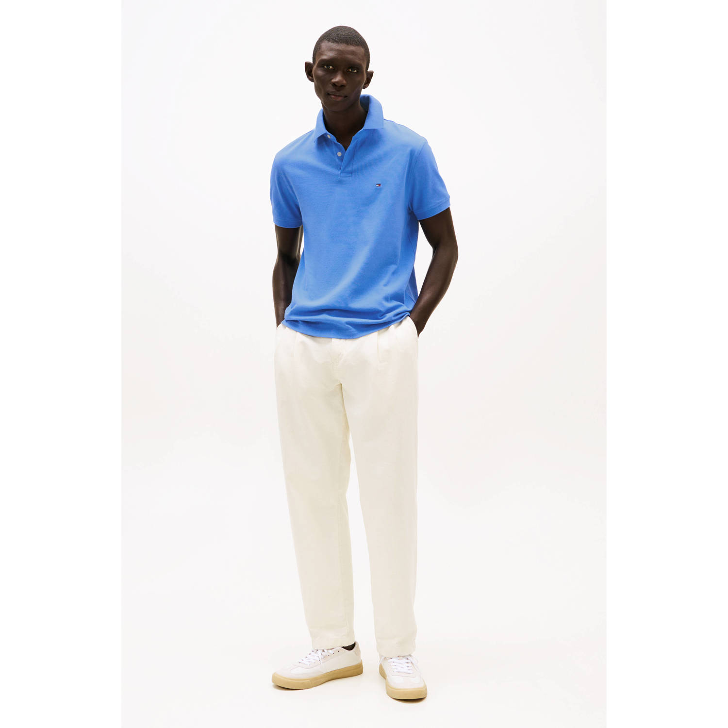 Tommy Hilfiger regular fit polo 1985 blauw