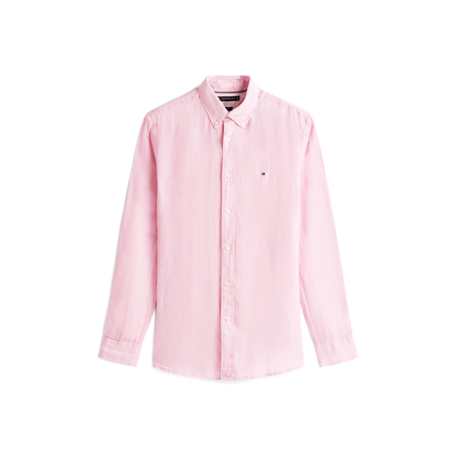 Tommy Hilfiger linnen casual overhemd roze
