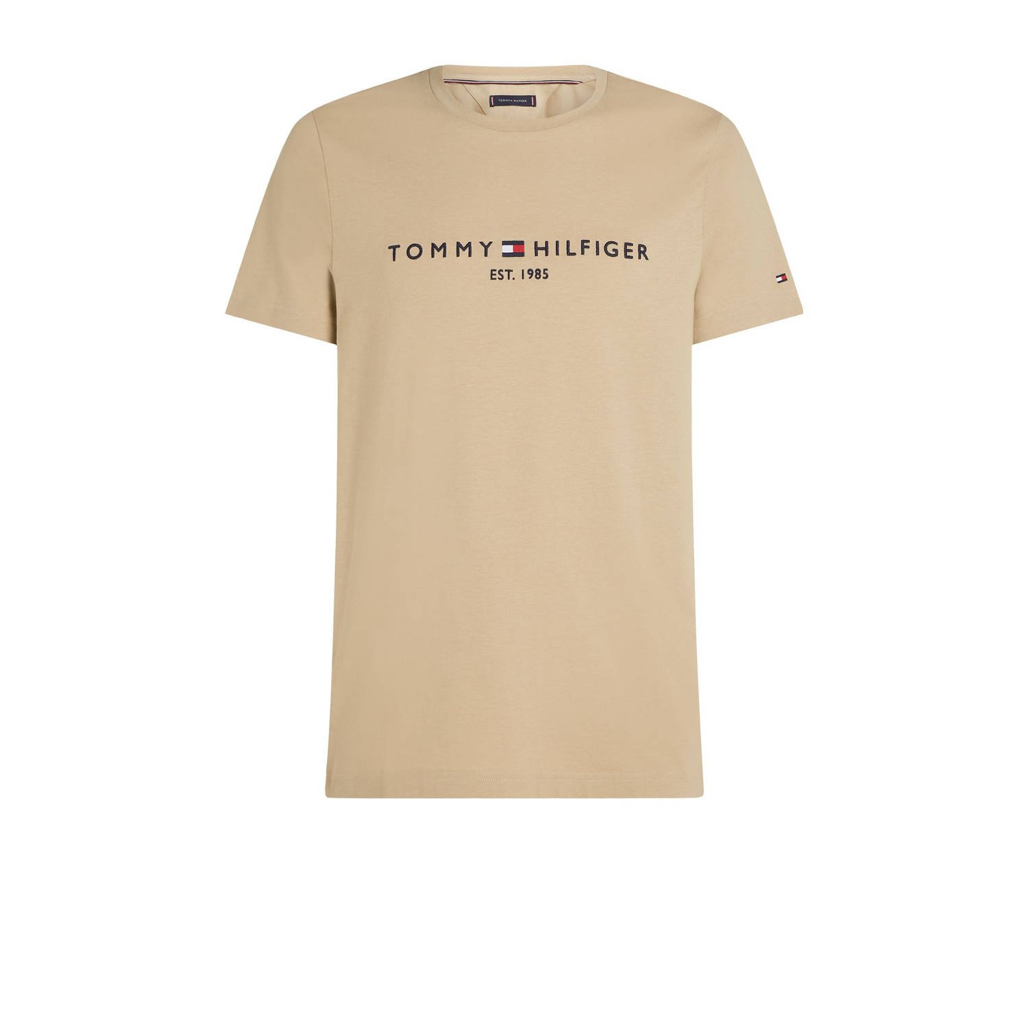 TOMMY HILFIGER Heren Polo's & T-shirts Tommy Logo Tee Khaki