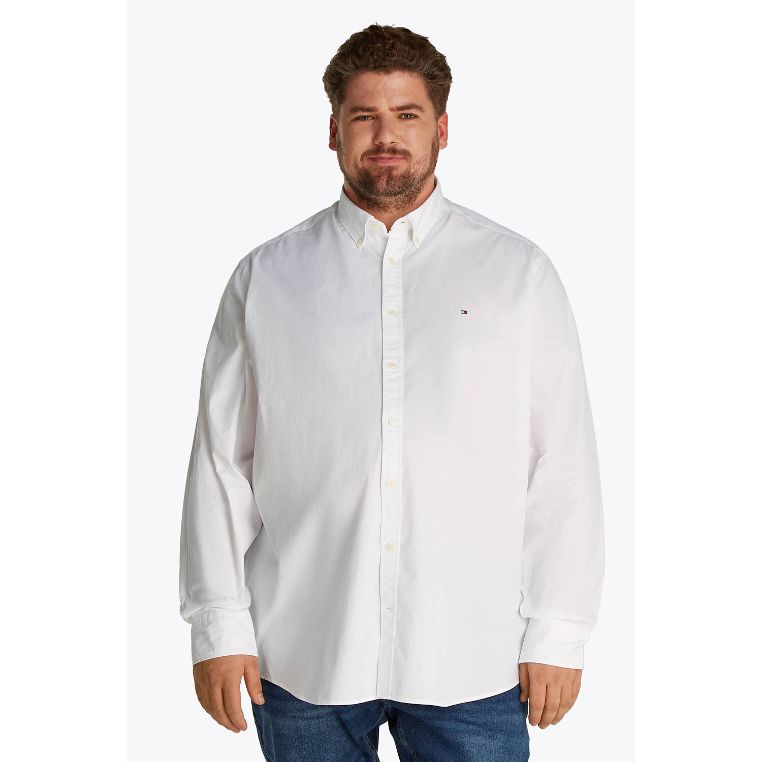 Tommy Hilfiger Big & Tall zakelijk overhemd wit