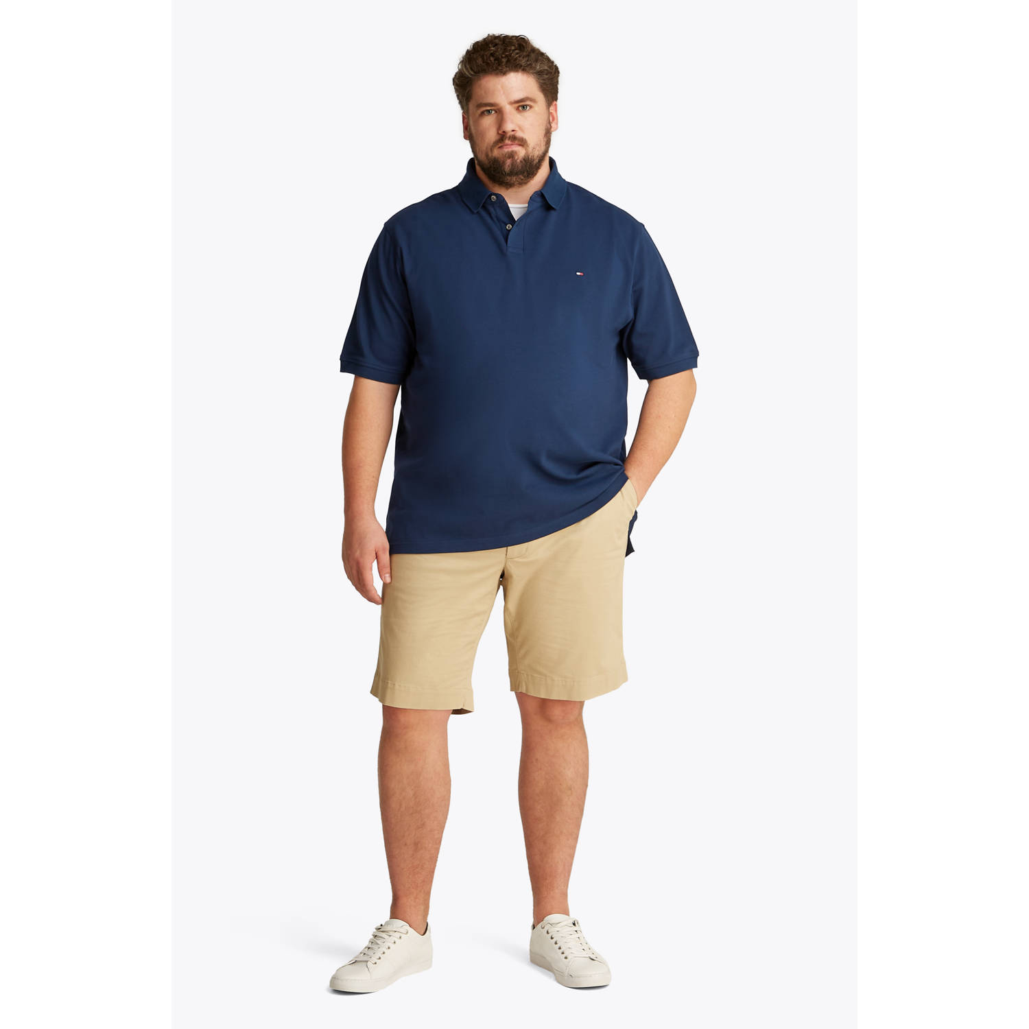 Tommy Hilfiger Big & Tall regular polo donkerblauw
