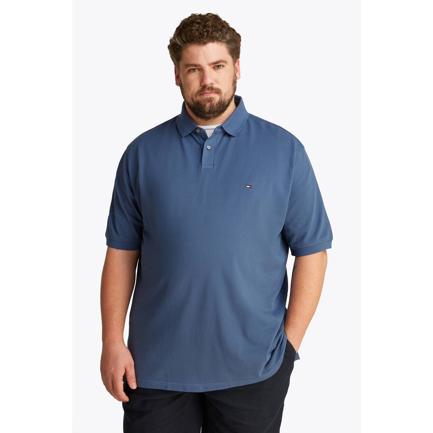 Tommy Hilfiger Big & Tall regular polo blauw