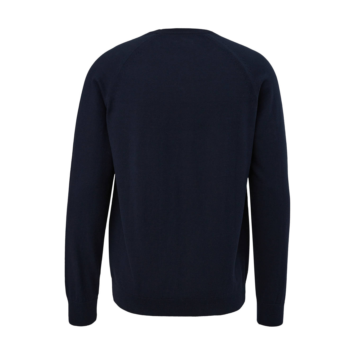 s.Oliver Big Size pullover donkerblauw fijn gebreid