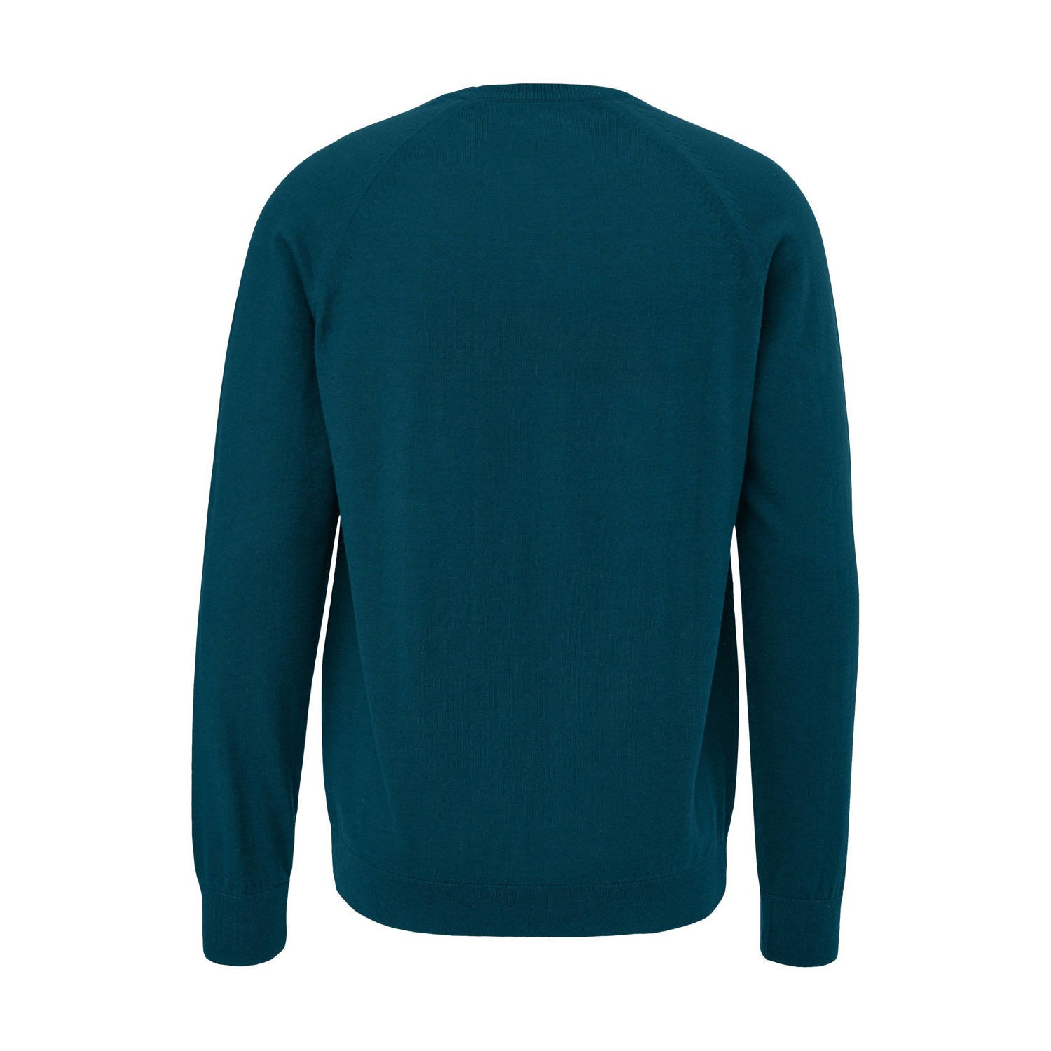 s.Oliver Big Size pullover petrol fijn gebreid