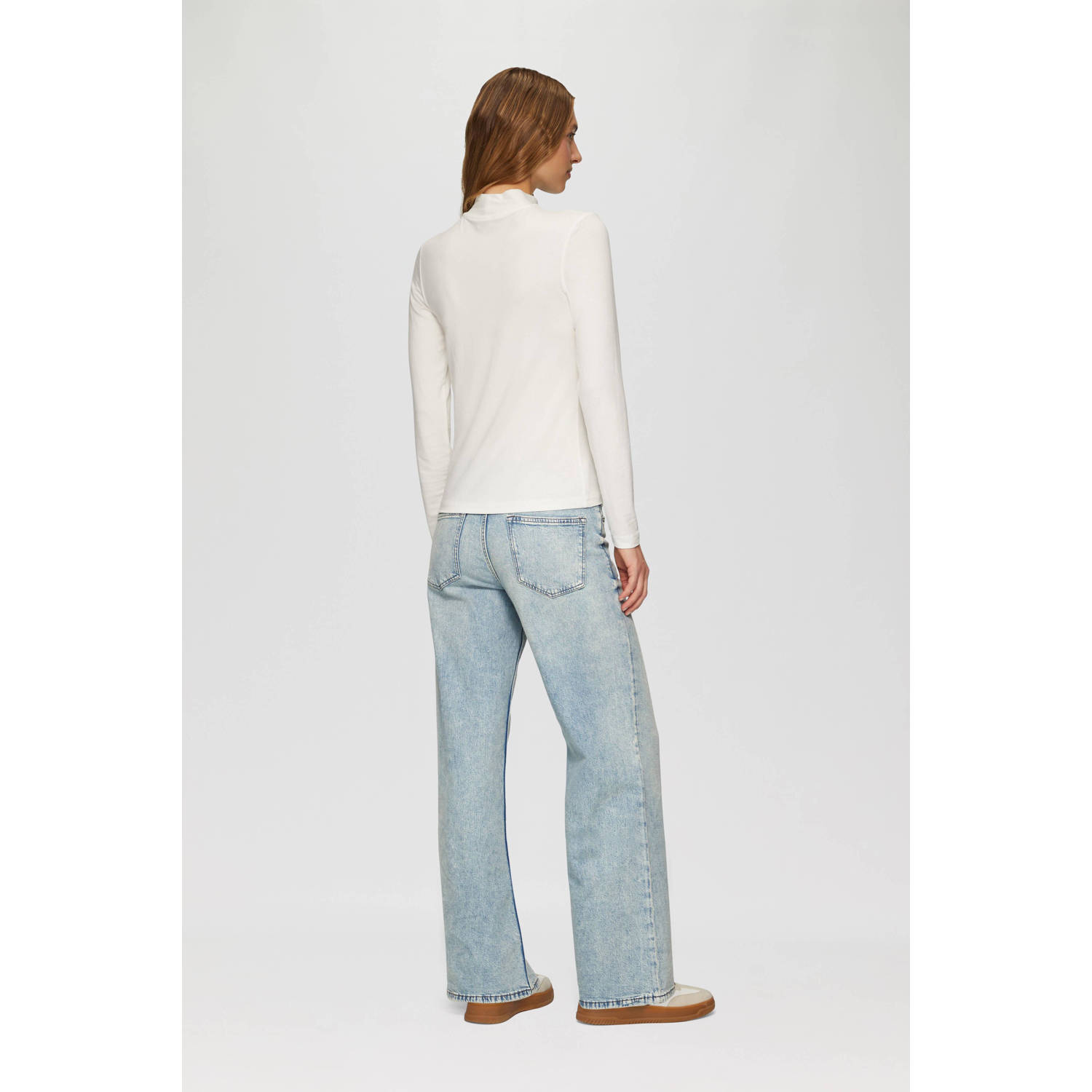 s.Oliver regular waist wide leg jeans light blue denim