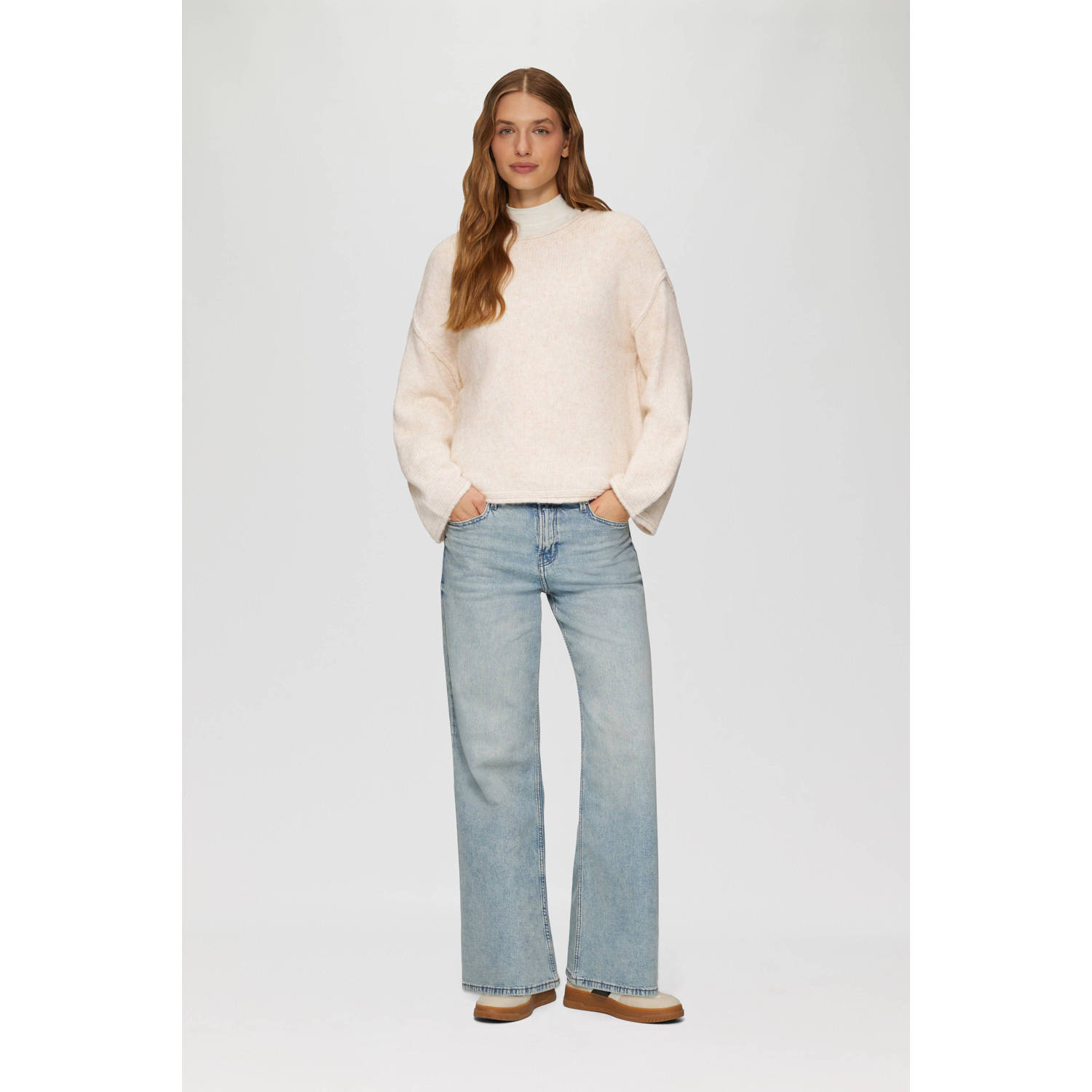 s.Oliver gebreide trui beige
