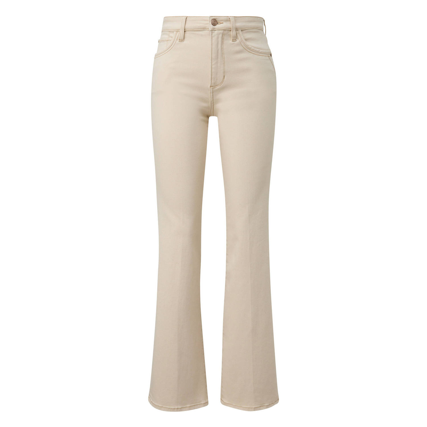 S.Oliver regular waist flared jeans beige