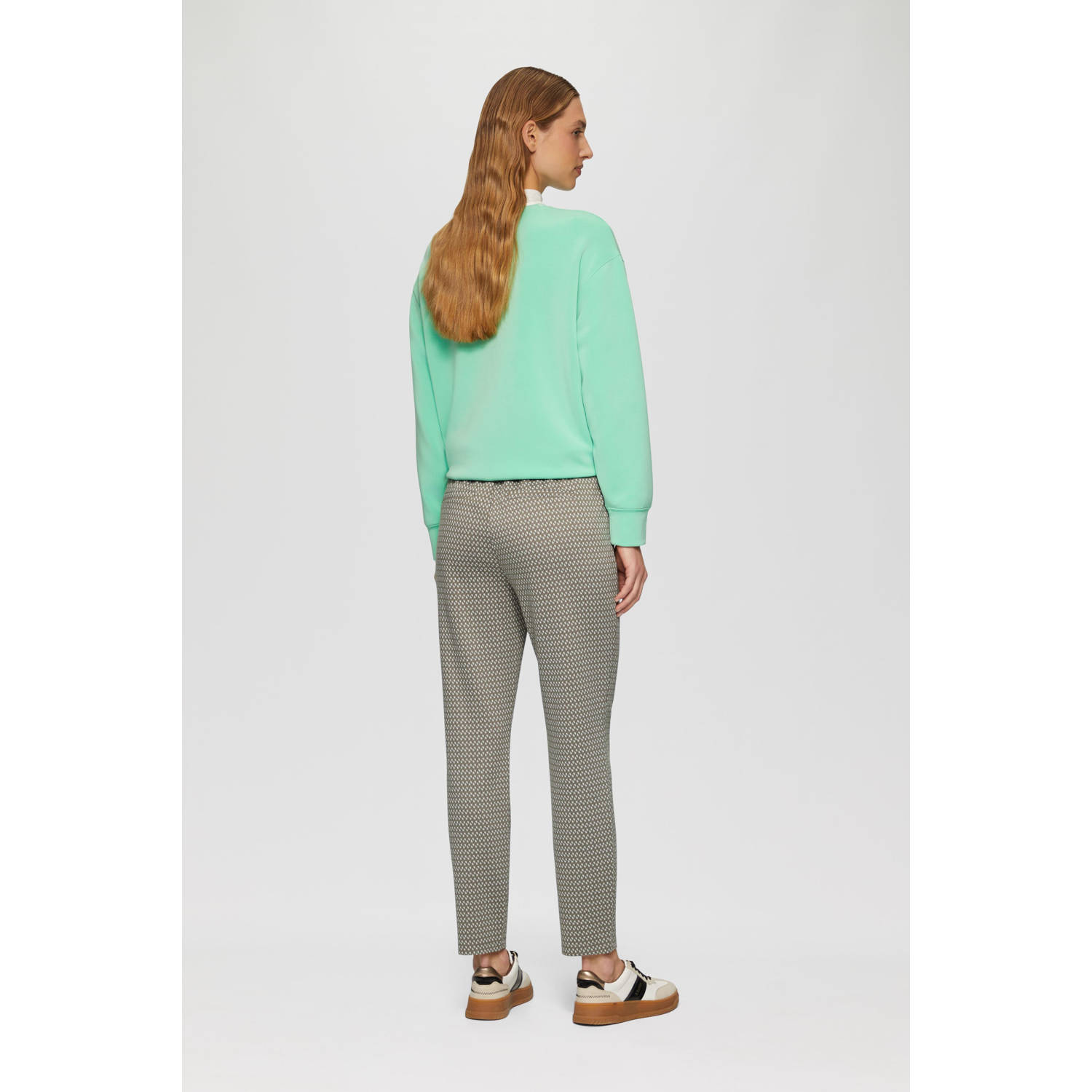 s.Oliver slim regular waist broek bruin