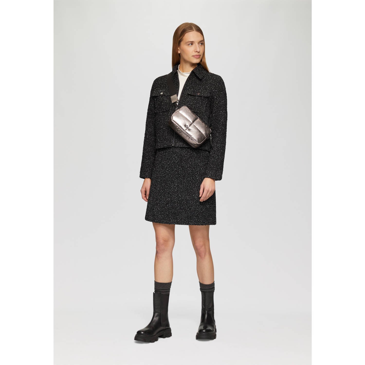 S.Oliver metallic crossbody tas brons