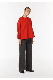thumbnail: comma gebreide poncho rood